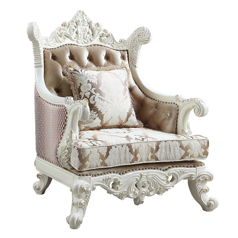 Hand Carved Teak Wood Throne Chair for Living Room