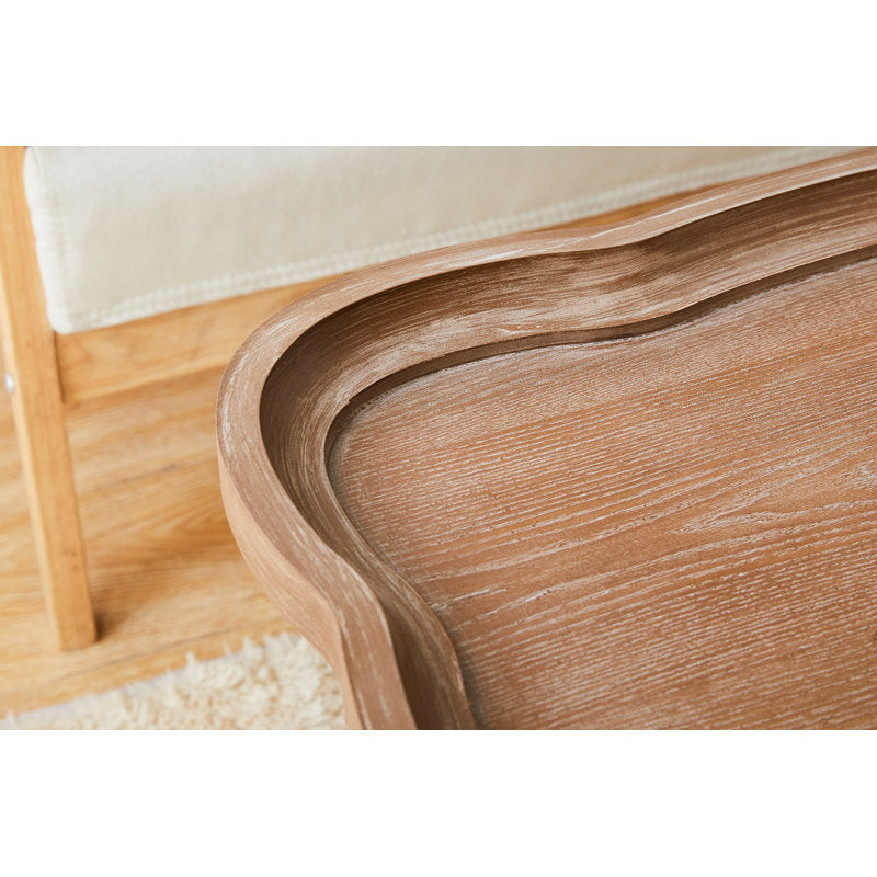 Handcrafted wooden coffee table with storage