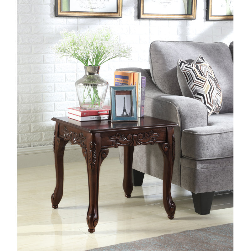 Elegant teak wood corner table for home décor