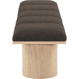 Scandinavian teak bench for living room