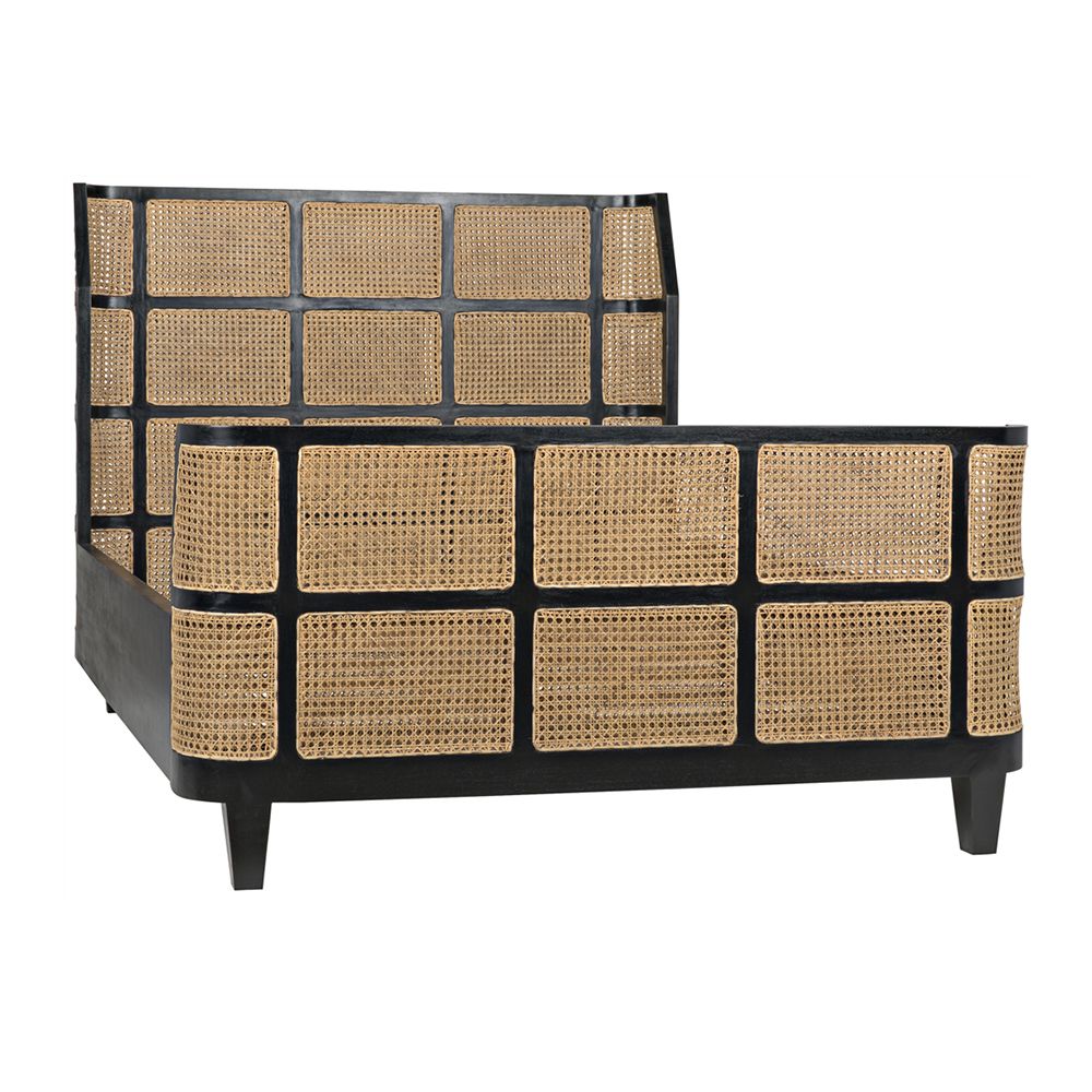 Premium cane panel bed for modern bedroom