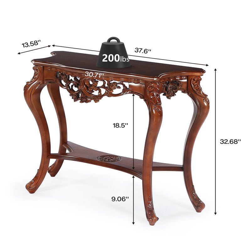 Decorative handcrafted teak wood console table for home interiors