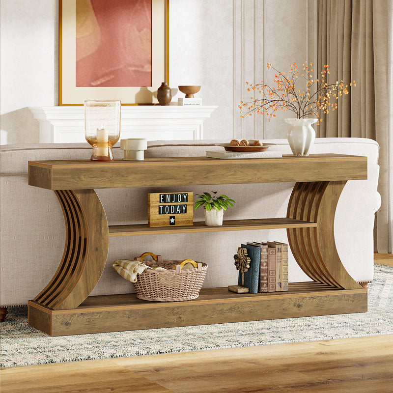 Contemporary wooden console table for hallway décor