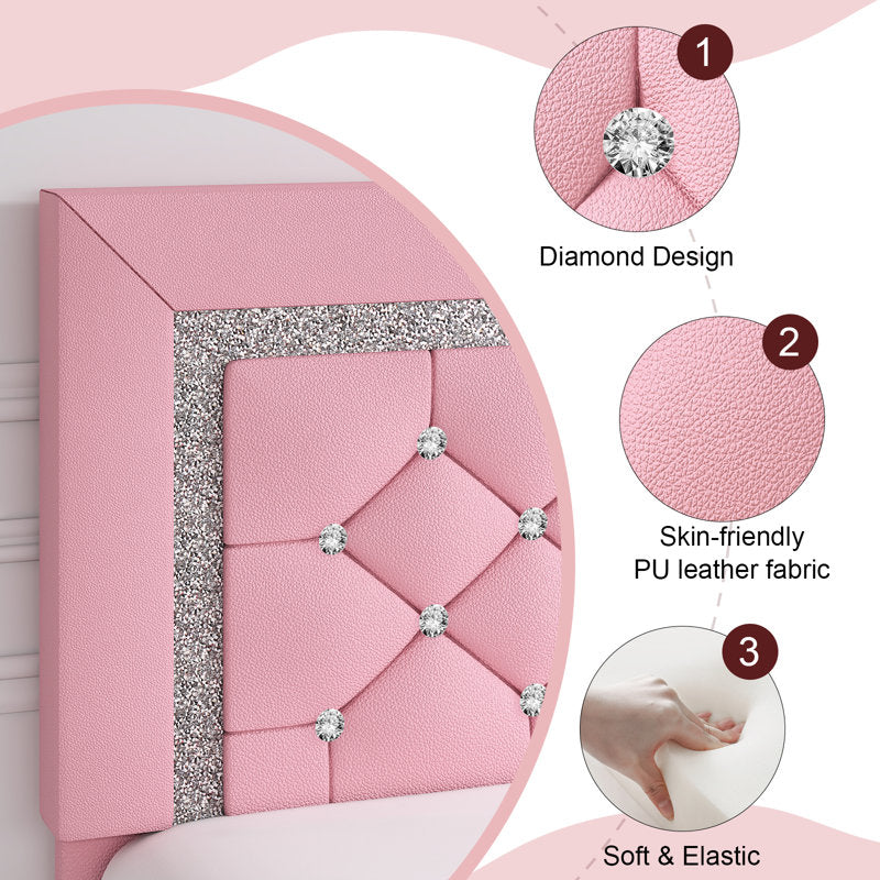 Contemporary luxury upholstered teak wood bed