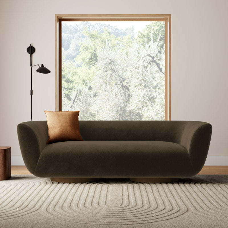 Luxury three-seater sofa crafted from solid teak wood