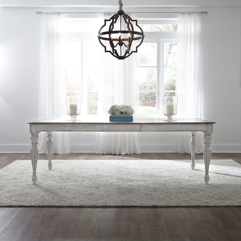 Premium wooden dining table with upholstered chairs