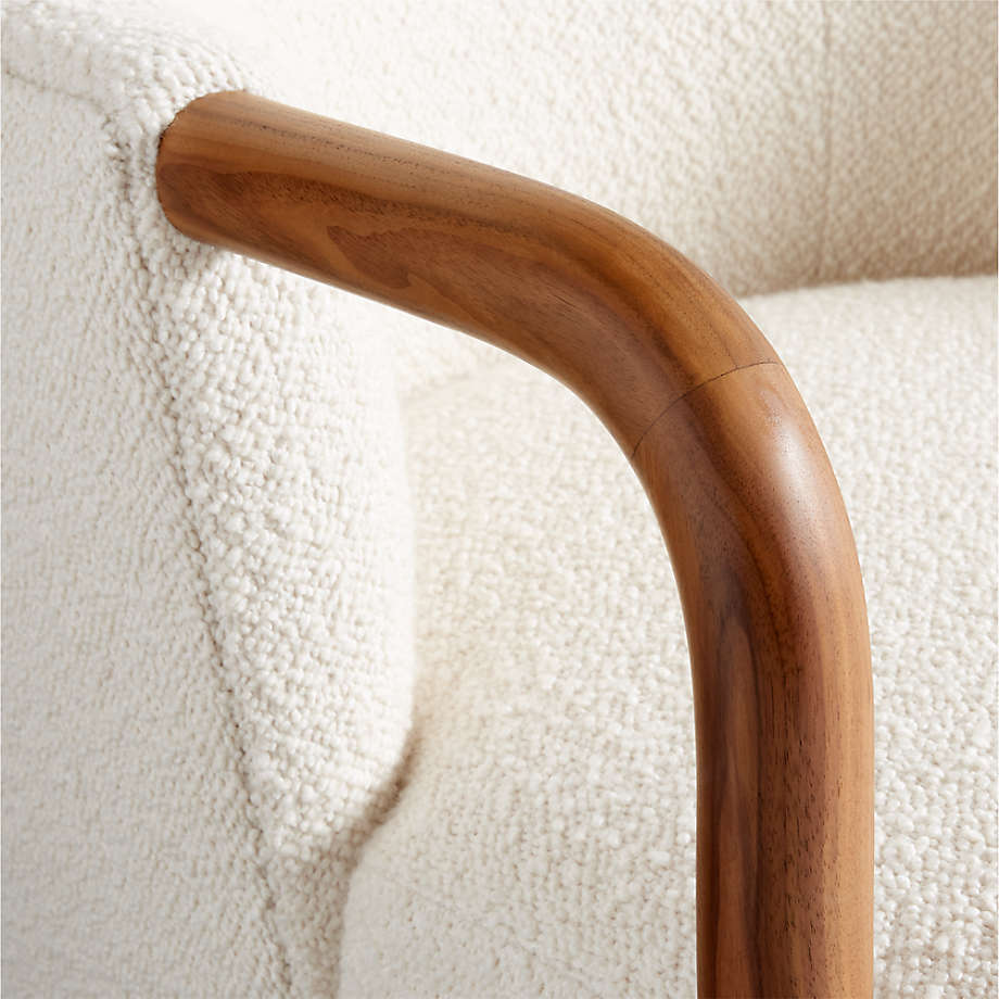 Contemporary teak wood lounge chair for home