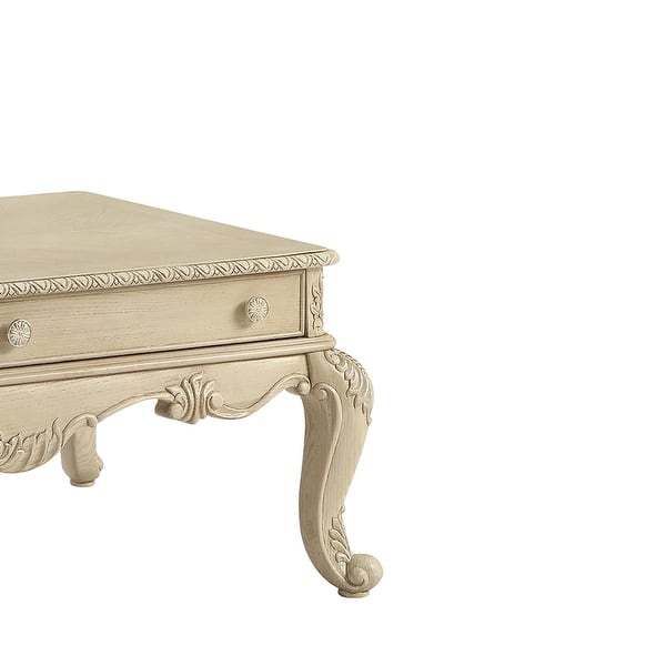 Hand-carved royal teak wood coffee table