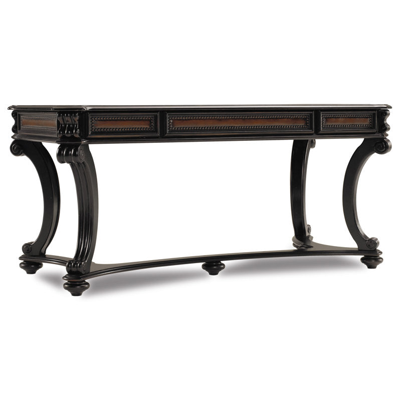 Luxury handcrafted teak wood office desk for home workspace