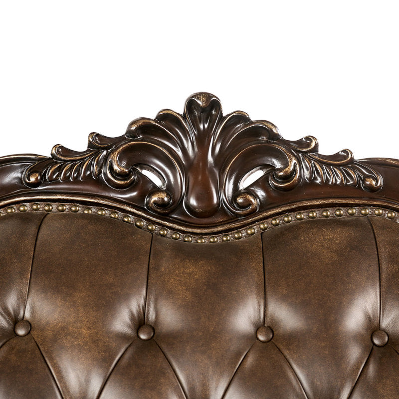 Classic carved wooden single sofa chair