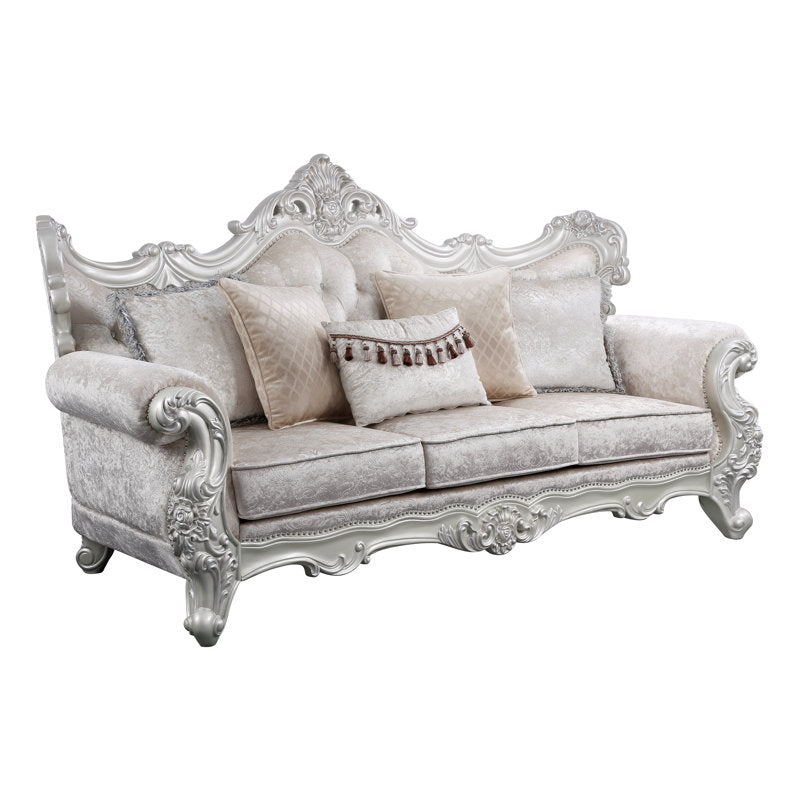 Classic luxury sofa set crafted from solid teak wood