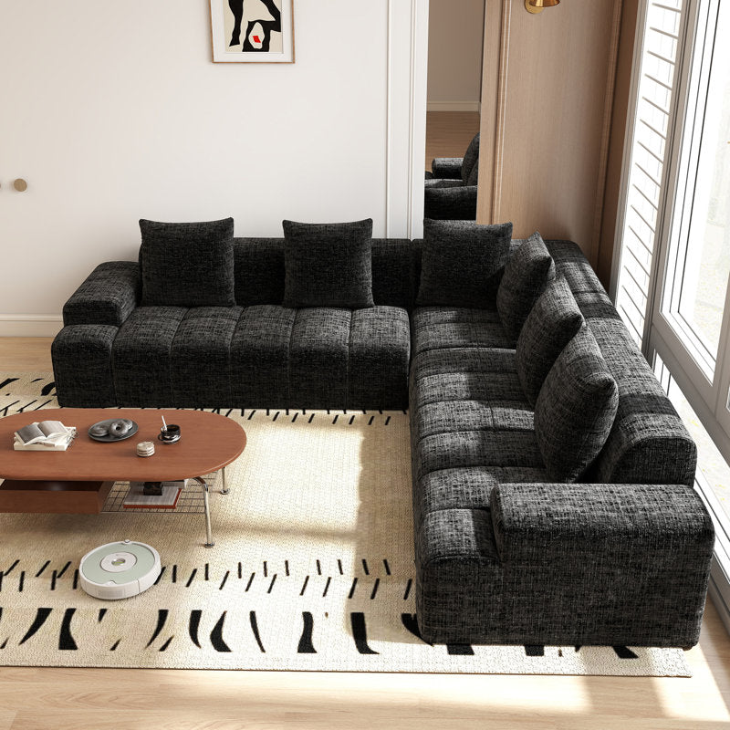 Elegant L shaped sofa for modern home decor