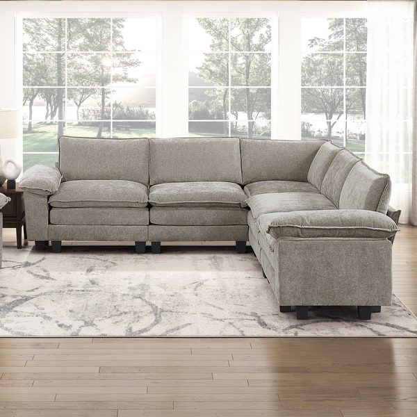 Comfortable L shaped living room sofa
