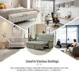 Luxury living room sofa in sage green