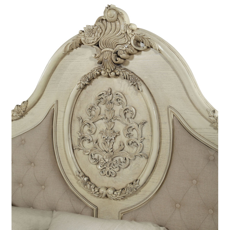 Designer Royal Tufted Teak Wood Bed by Sky Rise Decor Furniture