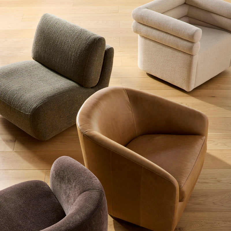 Modern Olive Green Lounge Accent Chair | Solid Teak Wood Designer Chair
