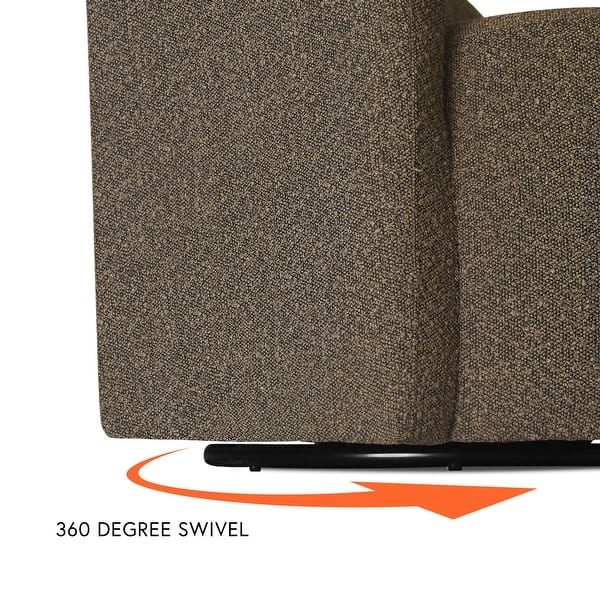 Comfortable single seater accent chair in textured fabric
