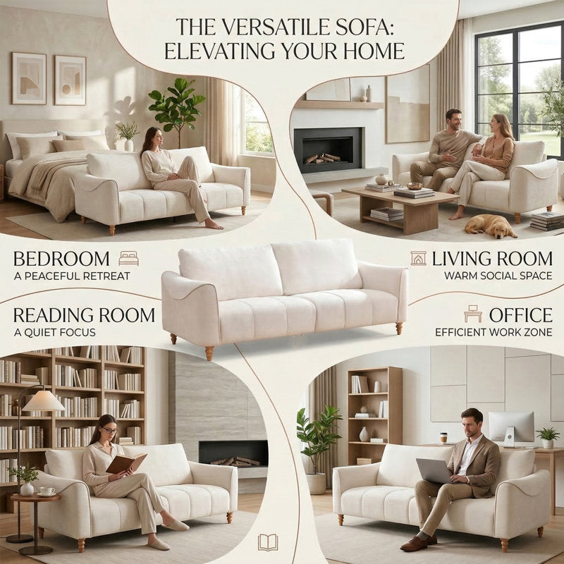Premium upholstered teak wood sofa design