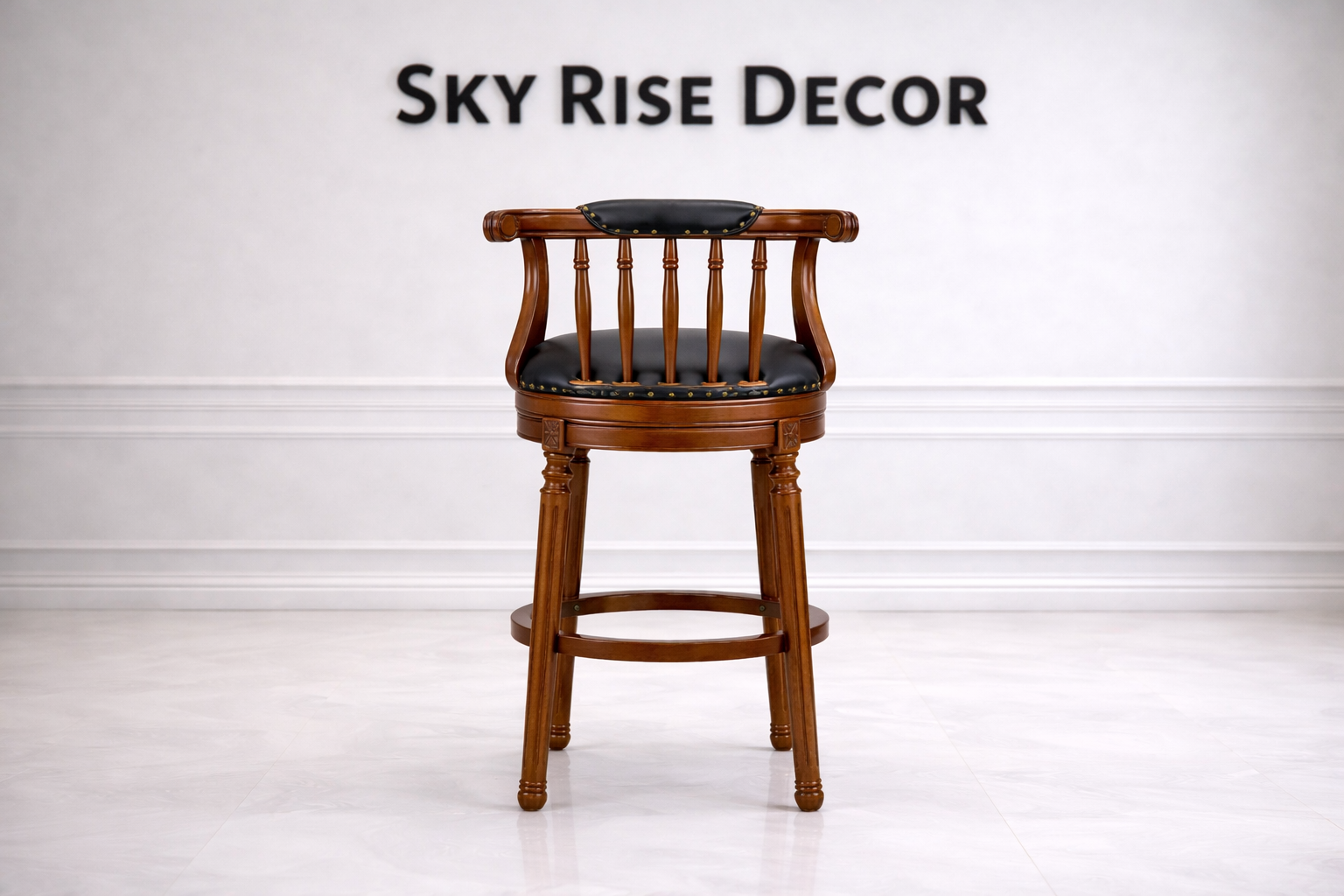 Solid teak wood handcrafted bar stool chair for restaurant bar seating and home bar furniture