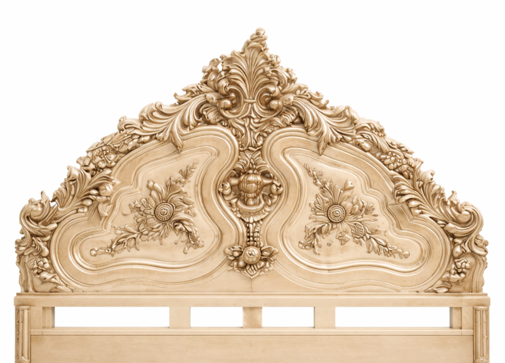 Premium royal style king size bedroom bed