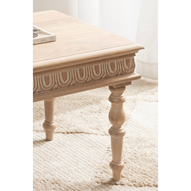 Elegant teak wood coffee table for home decor