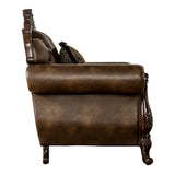 Elegant upholstered teak wood accent chair