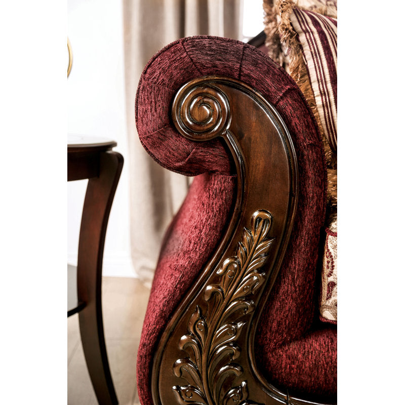 Elegant traditional teak wood sofa set