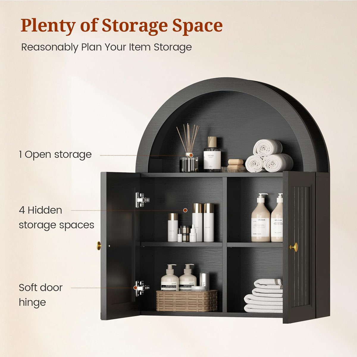 Contemporary black bathroom cabinet made from solid teak wood