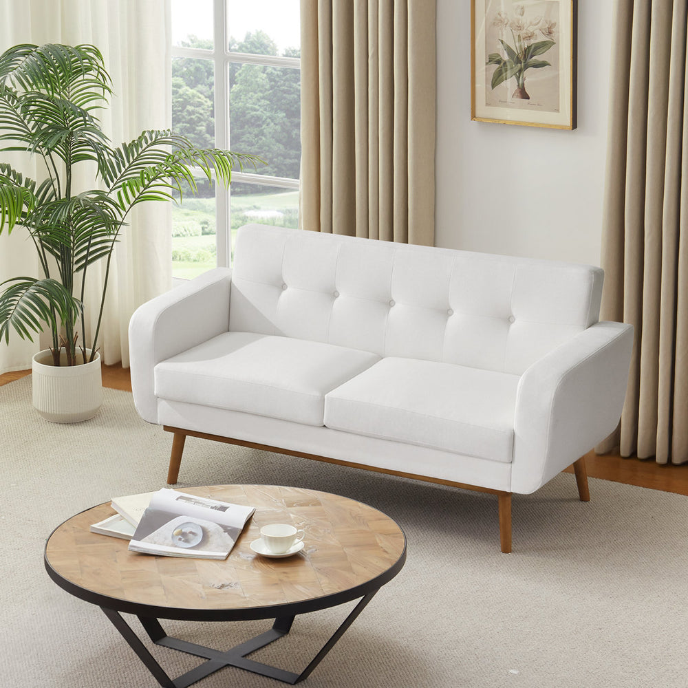 Premium teak wood sofa set with natural wood finish