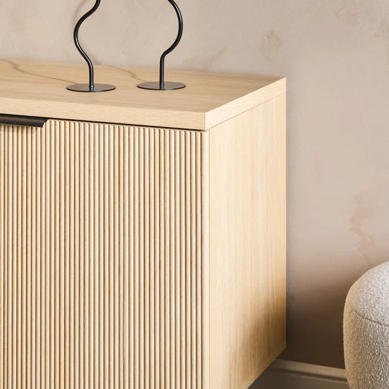 Mid century modern oak sideboard storage cabinet for living room