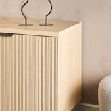Mid century modern oak sideboard storage cabinet for living room