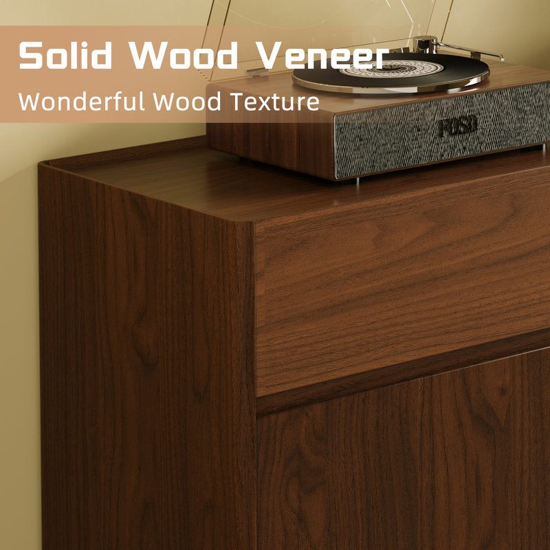 Minimalist wooden cabinet with drawers