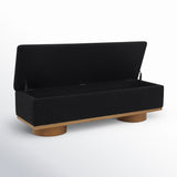 luxury ottoman bench teak wood base