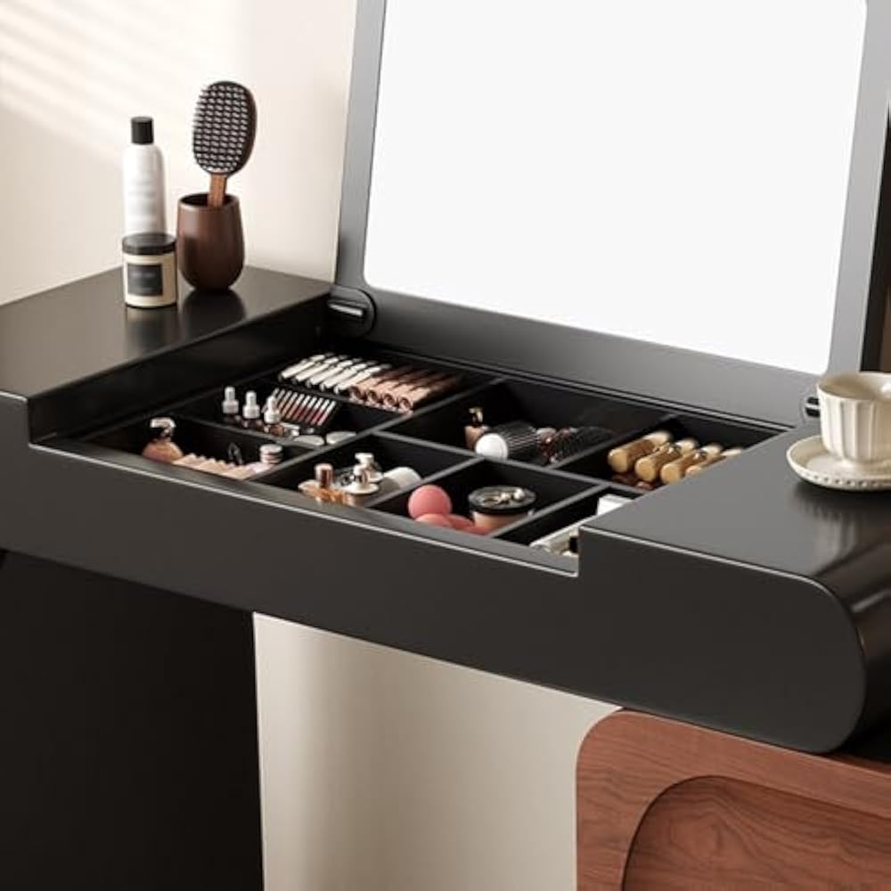 minimalist console desk with wooden cabinet and lamp décor
