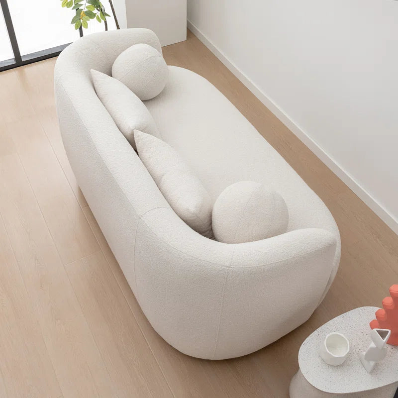 minimalist cream sofa living room