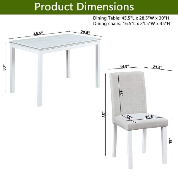 Elegant dining set with cushioned seating