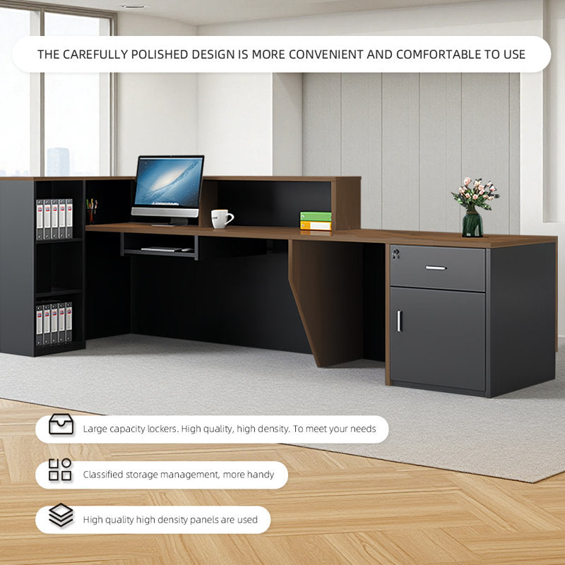 Modern front desk reception counter for commercial office