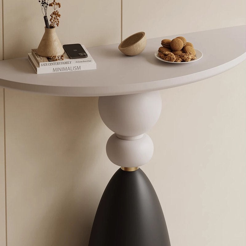 Luxury minimalist teak wood accent table contemporary interior design
