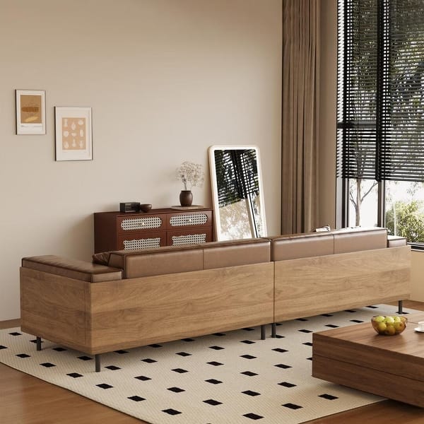 Solid teak wood luxury sofa furniture design