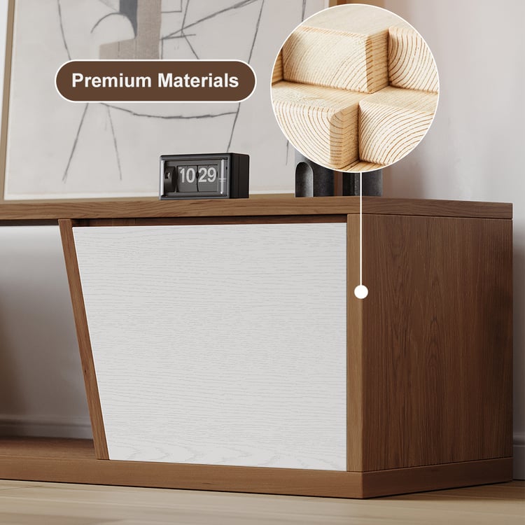 Scandinavian style teak wood media unit