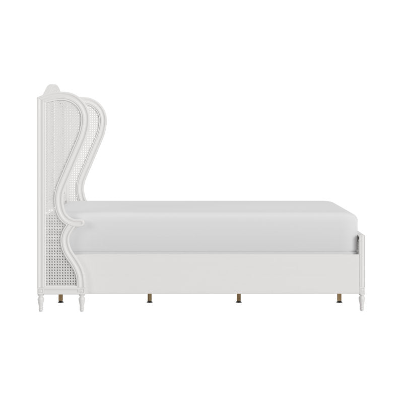 decorative cane headboard bed