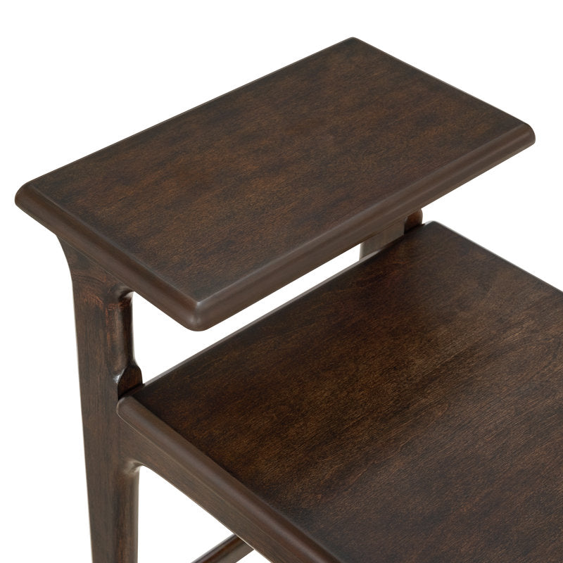 Handcrafted teak wood bedside table