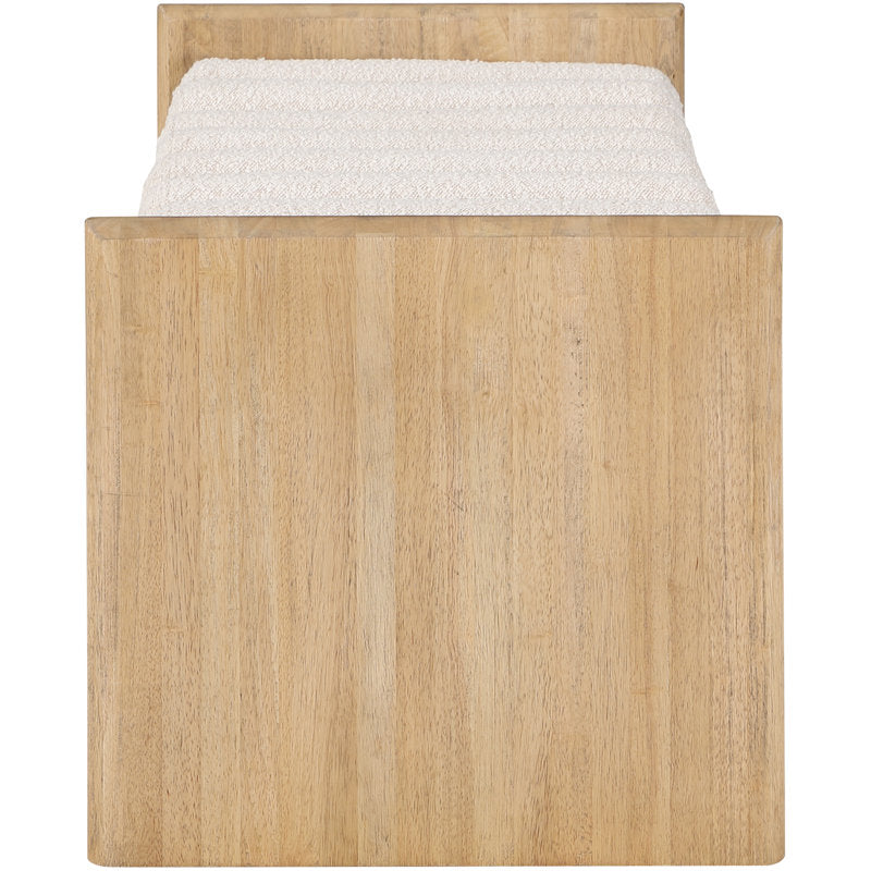 solid teak bench for living room seating