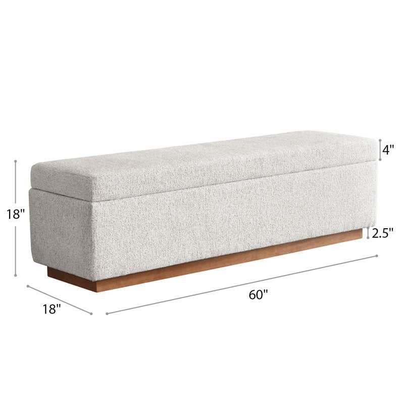 minimalist wooden storage bench