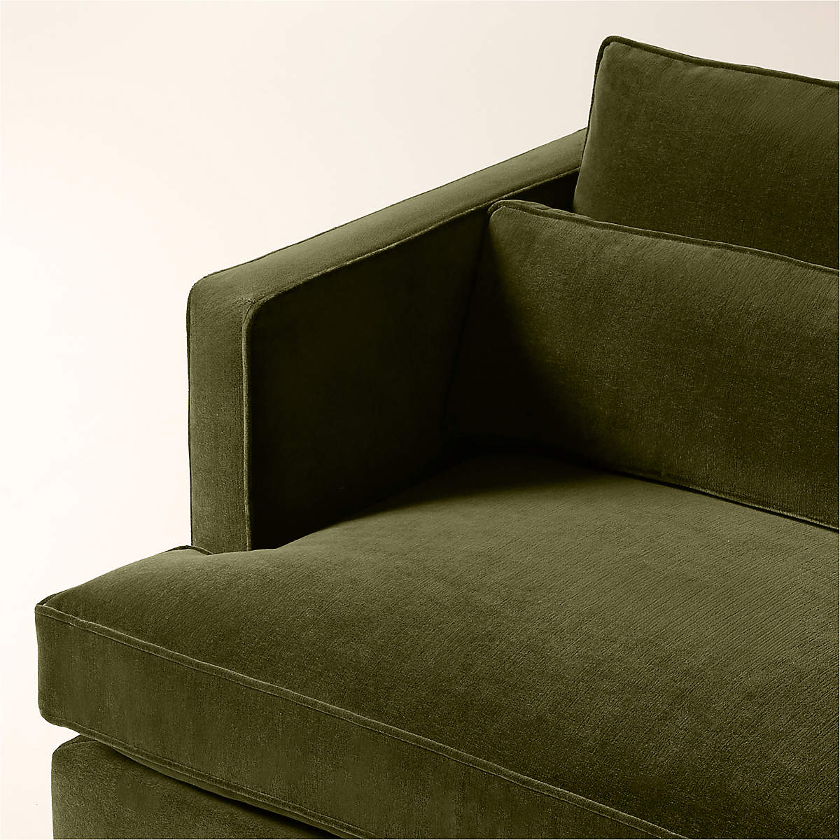 Premium green upholstered teak wood couch
