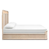 Scandinavian style light oak bed frame