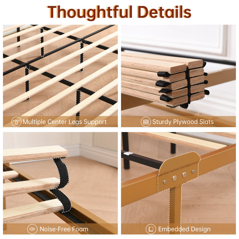 Contemporary bedroom furniture teak wood bed