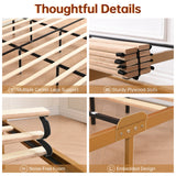 Contemporary bedroom furniture teak wood bed