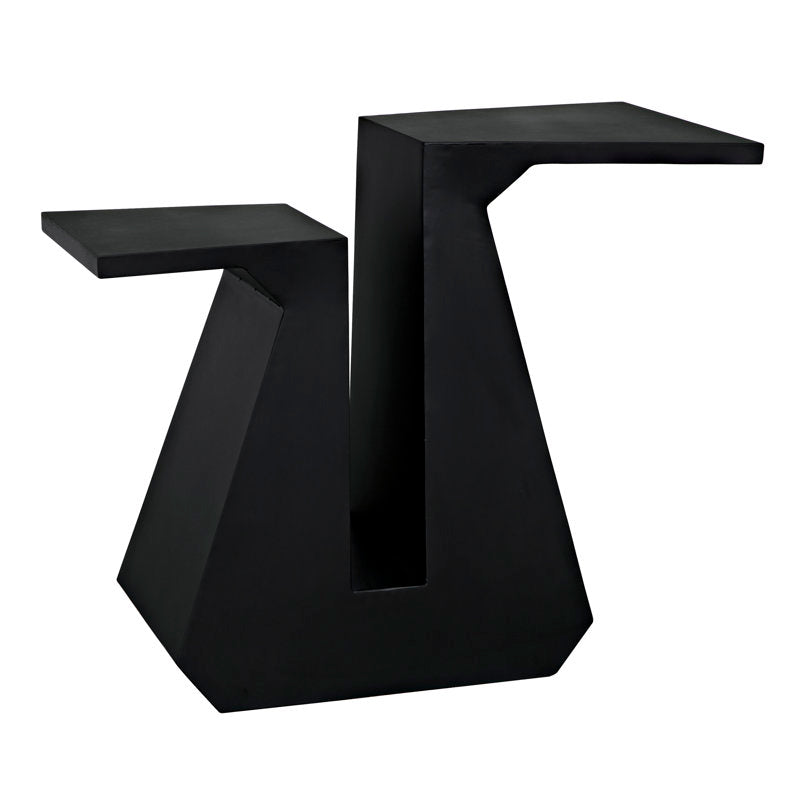 Designer black wooden side table modern décor