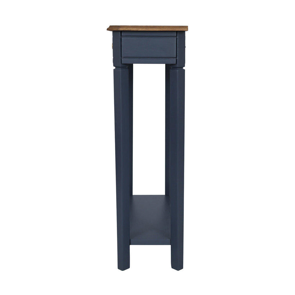 Wooden hallway table with storage drawer
